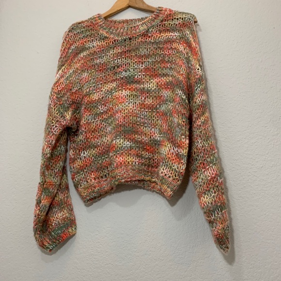 Le Lis multicolored cozy crew neck sweater small - Picture 2 of 8